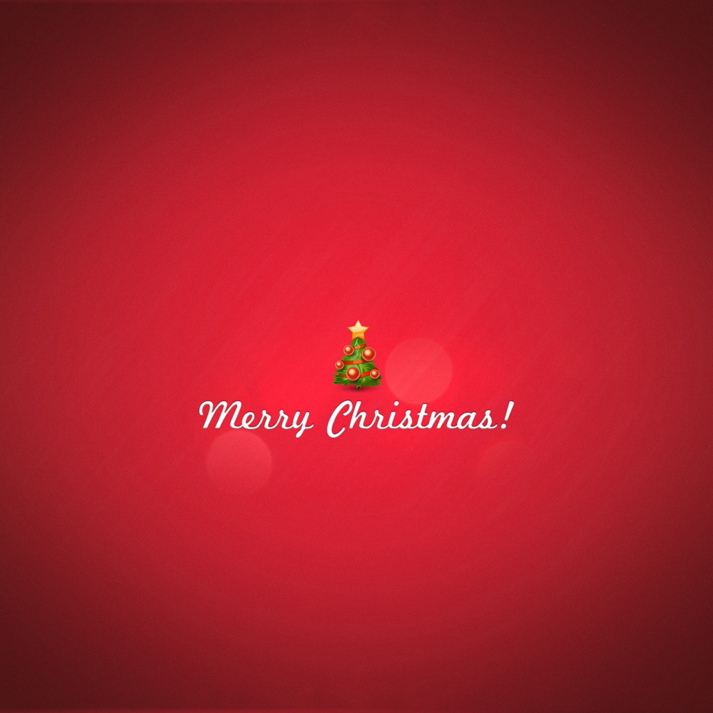 Minimal Merry Christmas for 1024 x 1024 iPad resolution