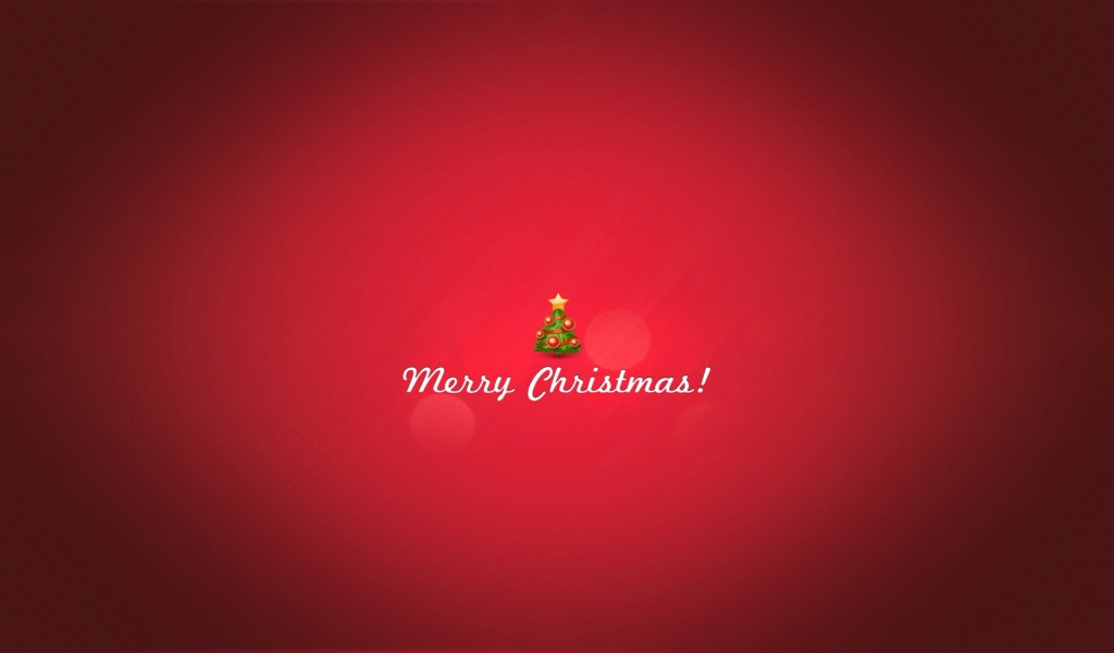Minimal Merry Christmas for 1024 x 600 widescreen resolution