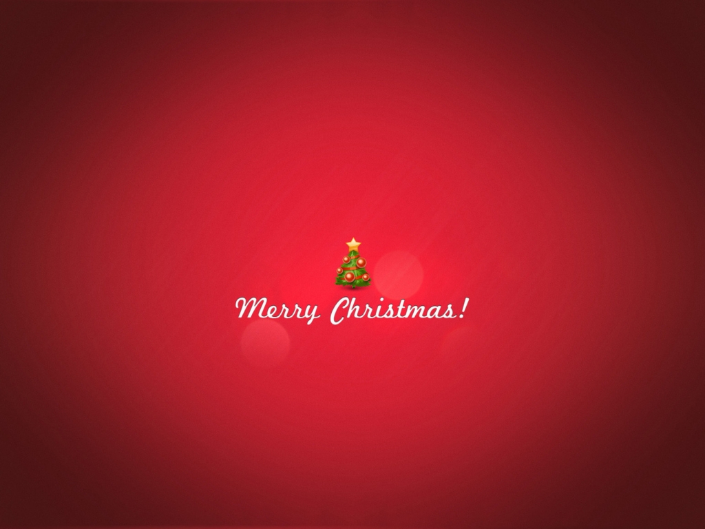 Minimal Merry Christmas for 1024 x 768 resolution