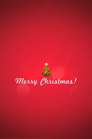 Minimal Merry Christmas for 320 x 480 iPhone resolution