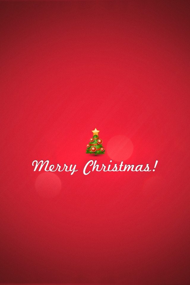 Minimal Merry Christmas for 640 x 960 iPhone 4 resolution