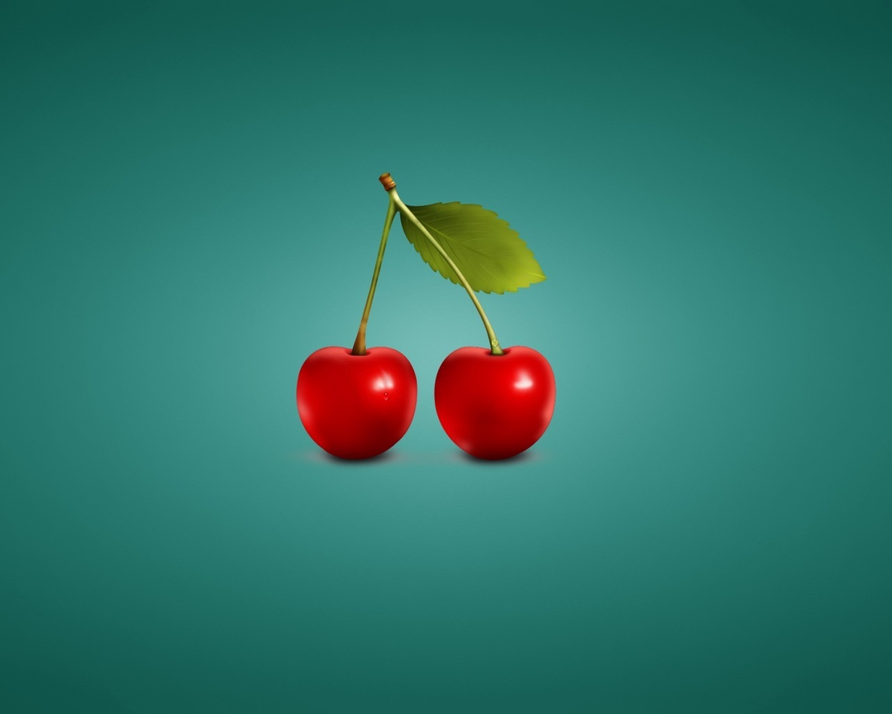 Minimalistic Cherries for 1280 x 1024 resolution