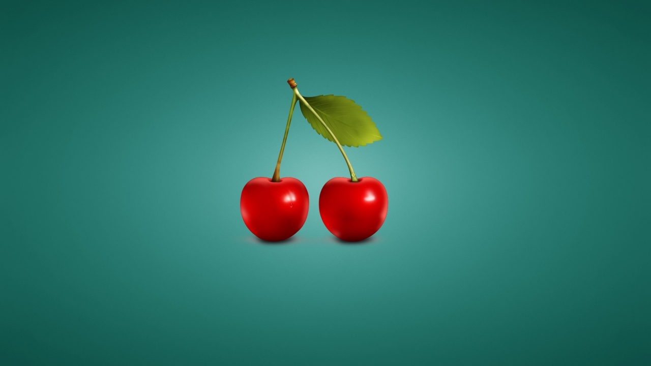 Minimalistic Cherries for 1280 x 720 HDTV 720p resolution