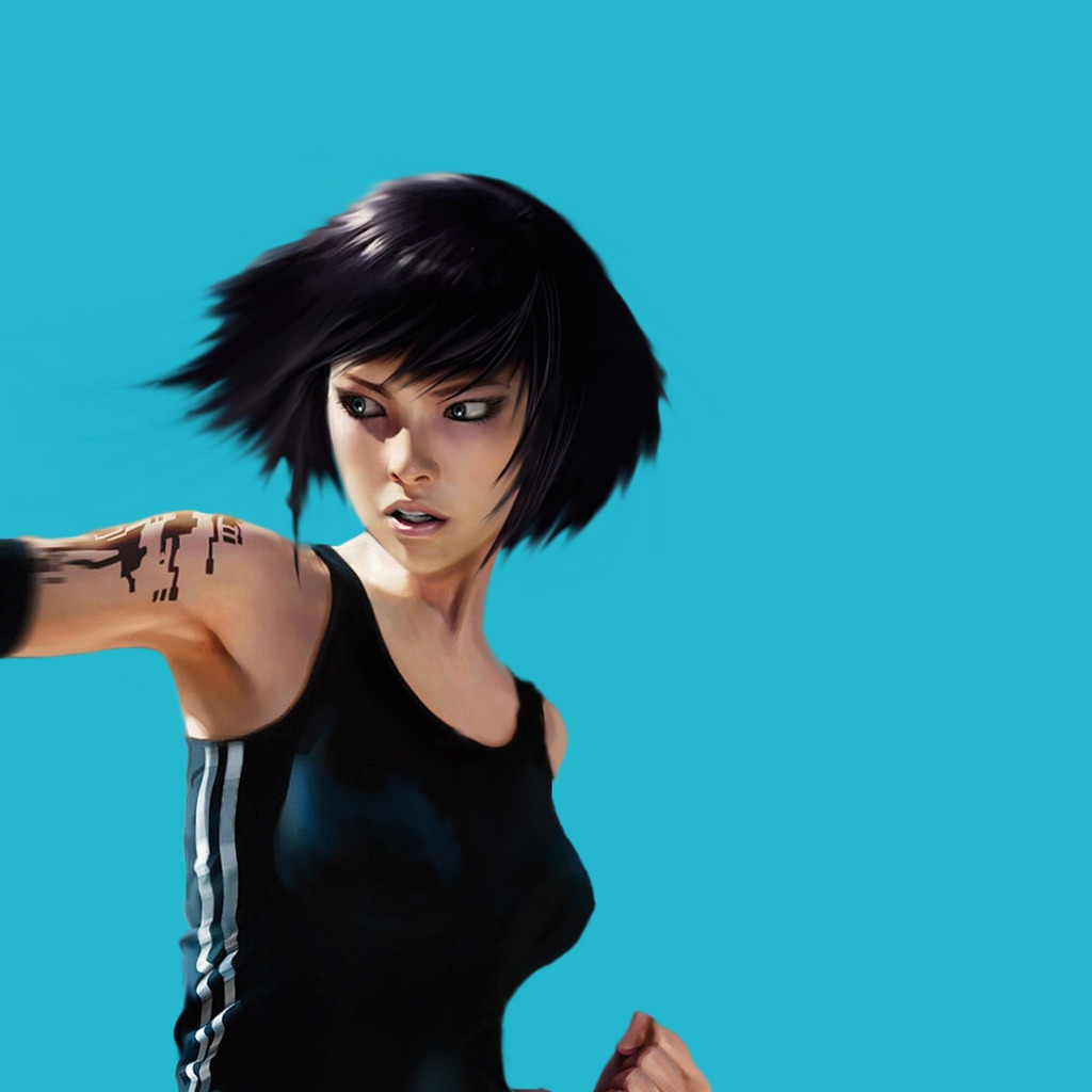 Mirrors Edge Character for 1024 x 1024 iPad resolution