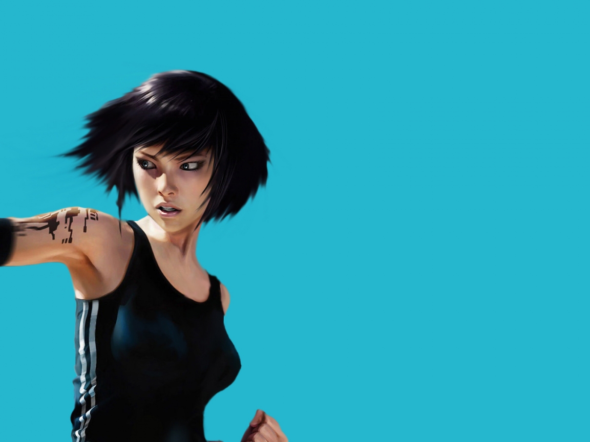 Mirrors Edge Character for 1152 x 864 resolution