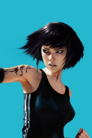 Mirrors Edge Character for 320 x 480 iPhone resolution