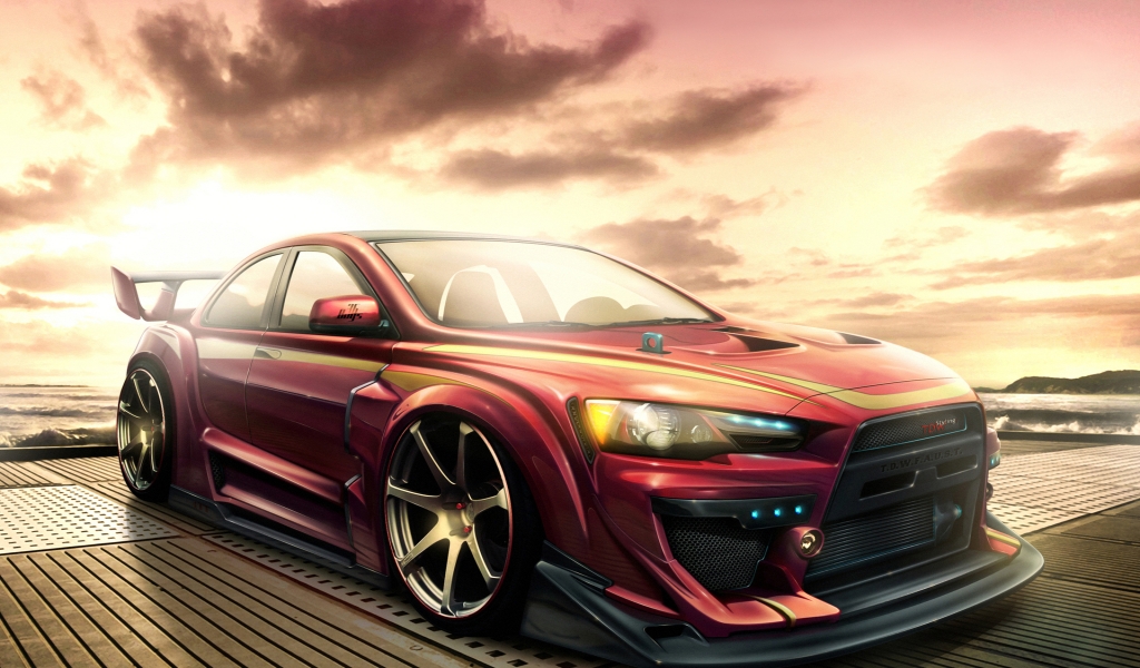 Mitsubishi Lancer Tuning for 1024 x 600 widescreen resolution