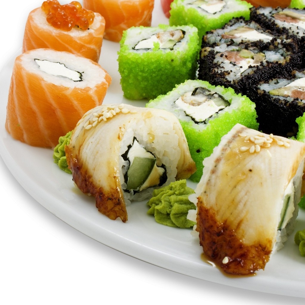 Mixed Sushi Plate for 1024 x 1024 iPad resolution