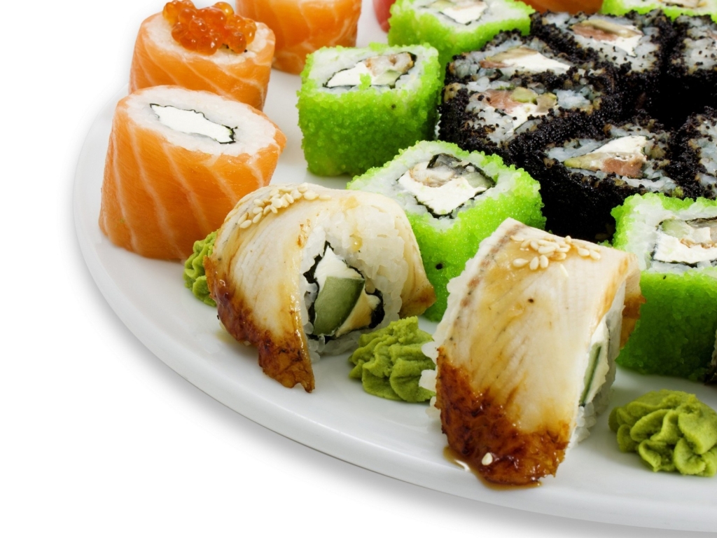 Mixed Sushi Plate for 1024 x 768 resolution