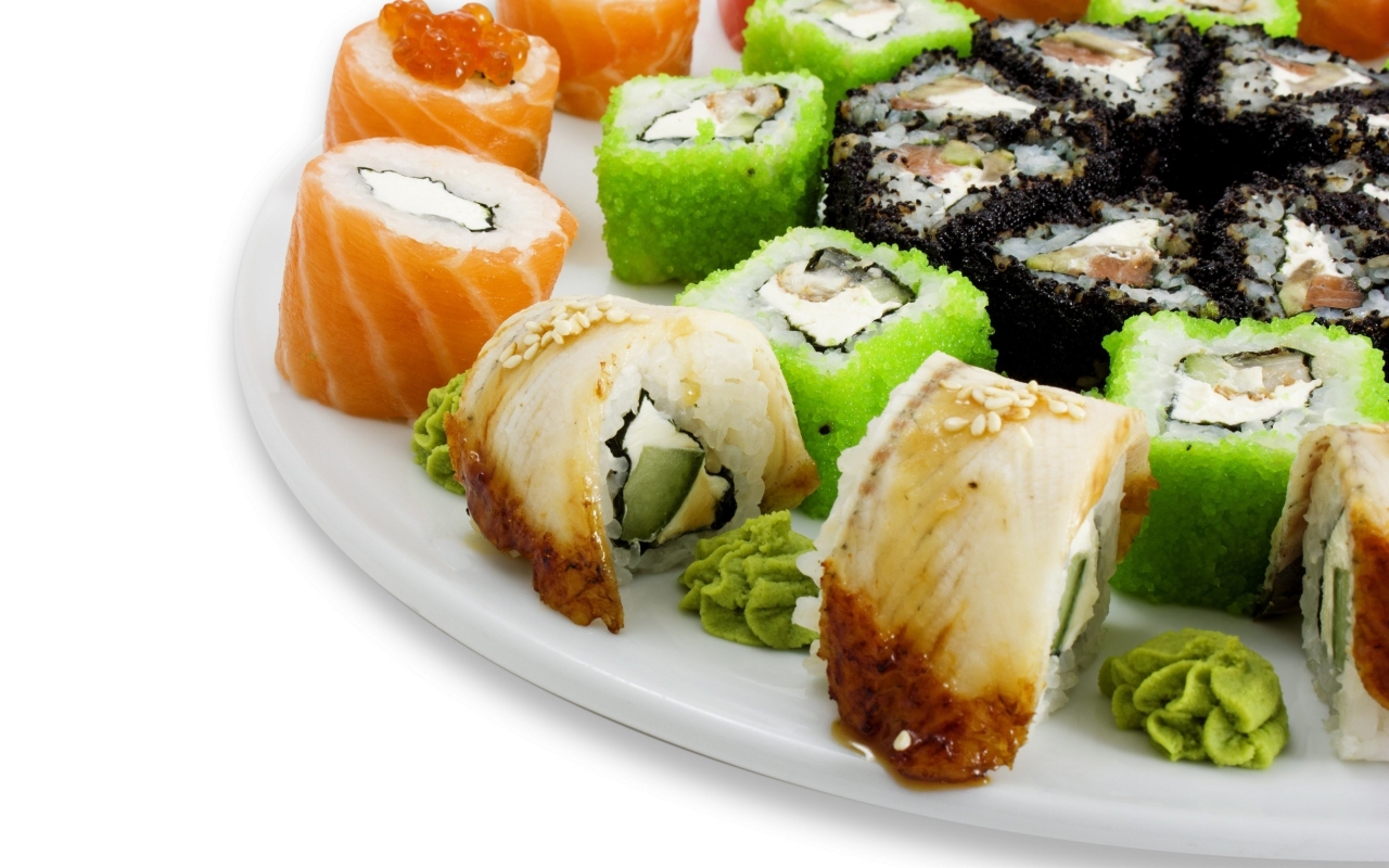 Mixed Sushi Plate for 1280 x 800 widescreen resolution