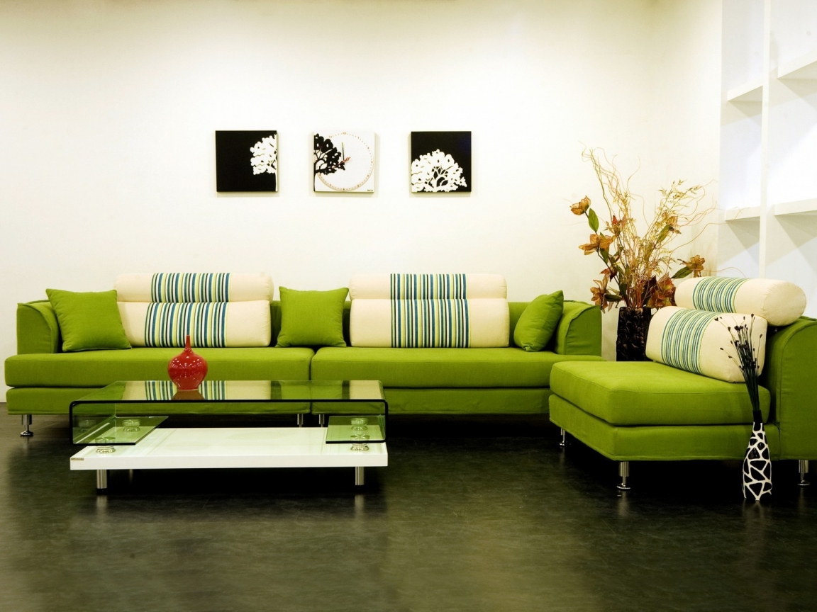 Modern Green Sofa for 1152 x 864 resolution