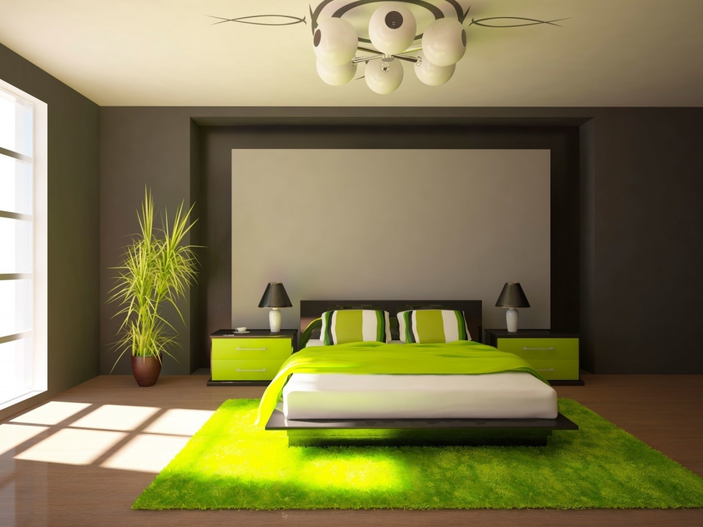Modern King Size Bedroom for 1024 x 768 resolution