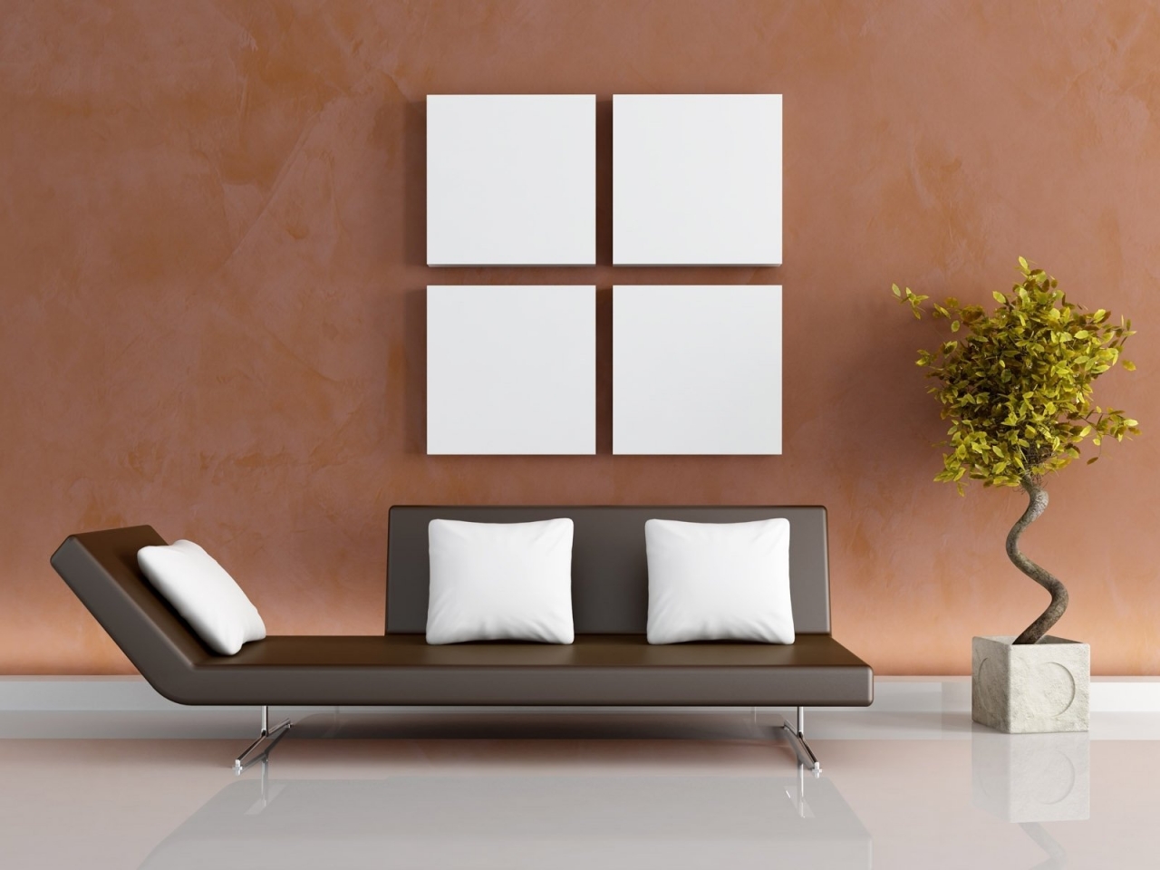 Modern living decor for 1280 x 960 resolution