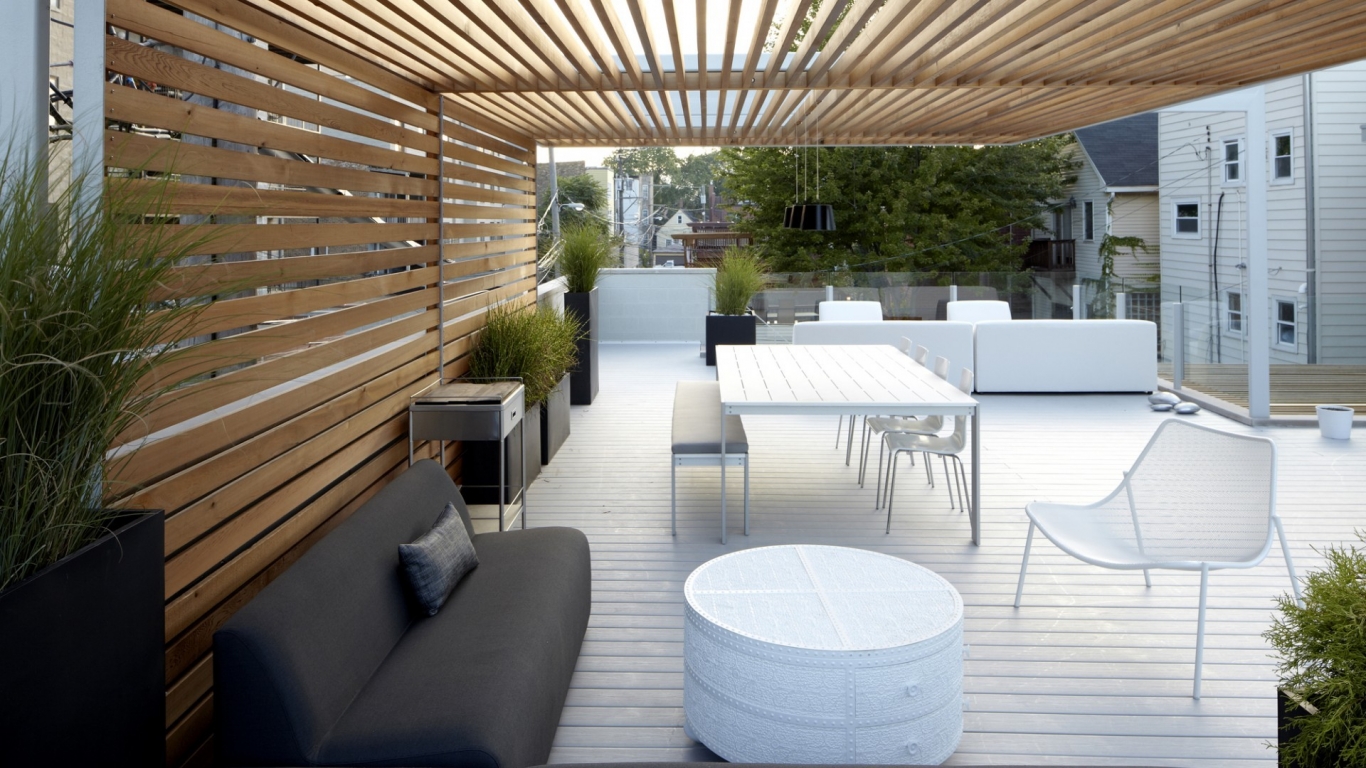 Modern Terrace Furniture for 1366 x 768 HDTV resolution