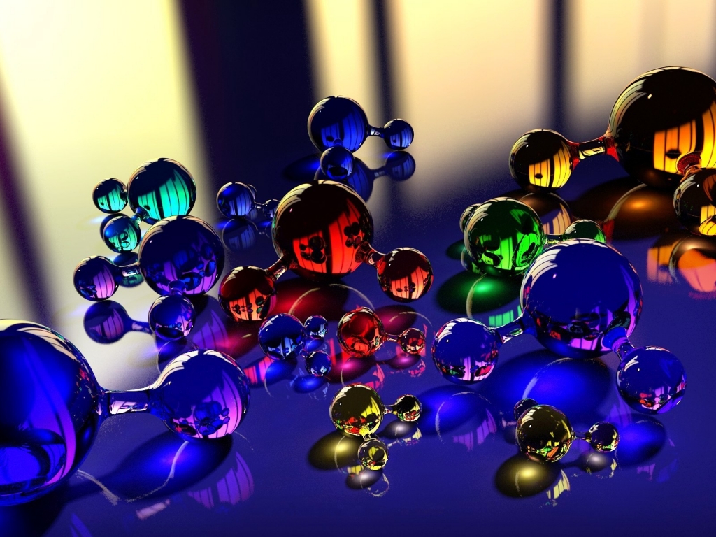 Molecule Stress Ball for 1024 x 768 resolution