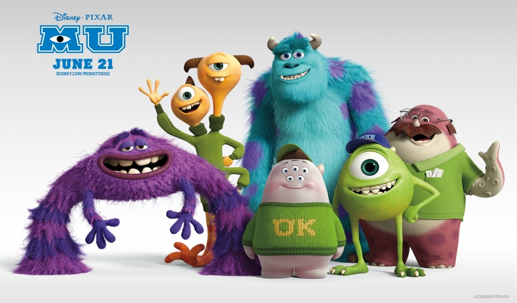 Monsters University for 1024 x 600 widescreen resolution