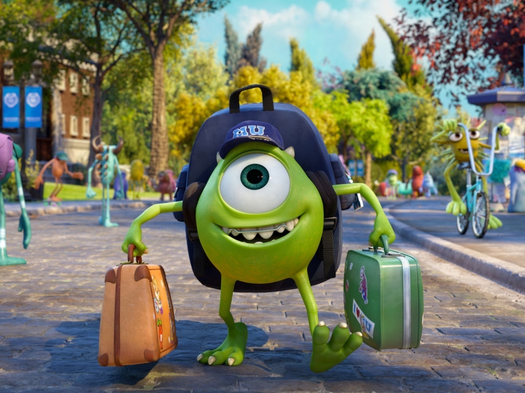 Monsters University Character for 1024 x 768 resolution