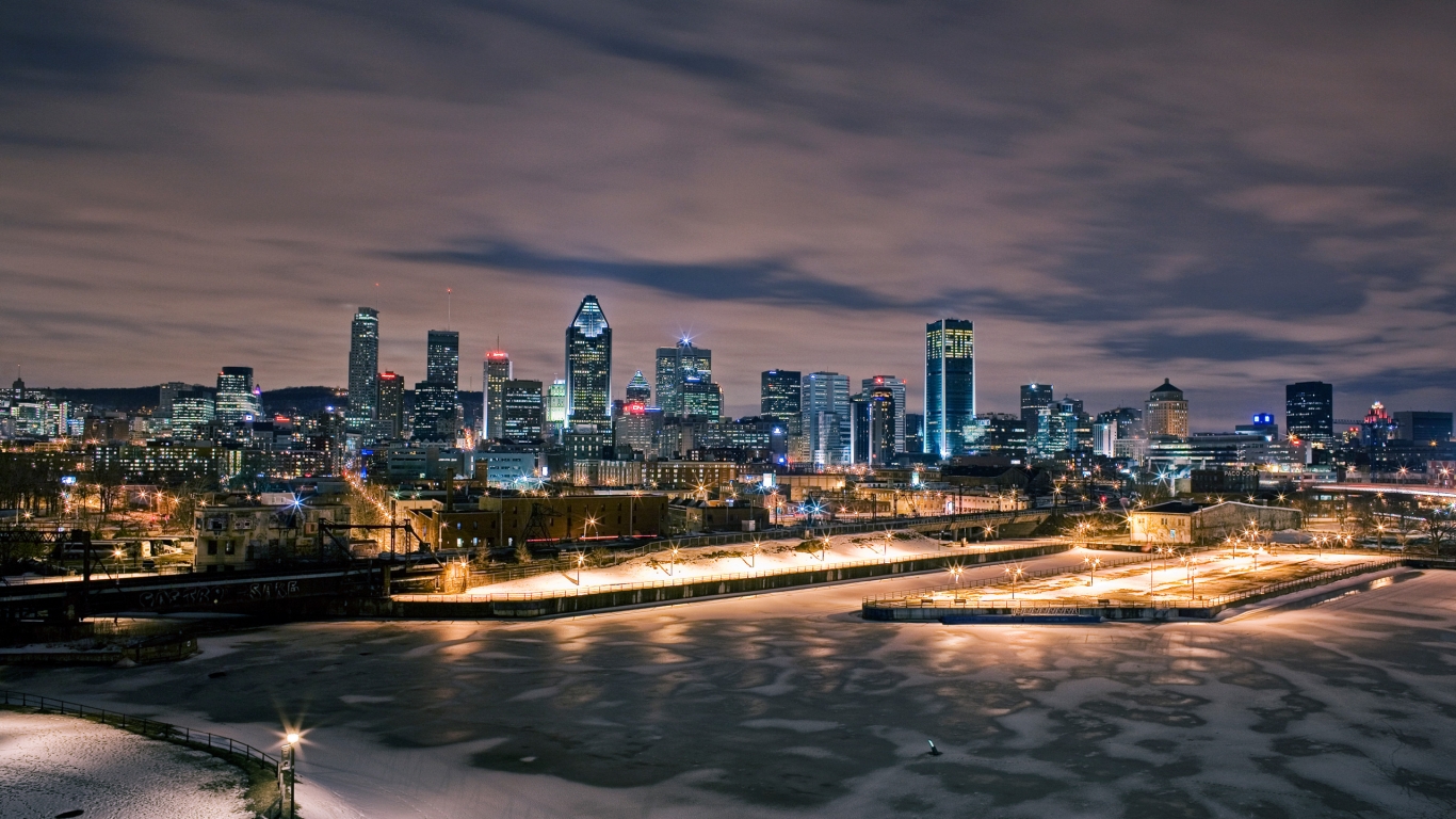 Montreal at Night for 1366 x 768 HDTV resolution