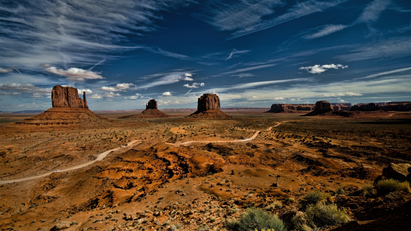 Monument Valley Landscape for 1366 x 768 HDTV resolution