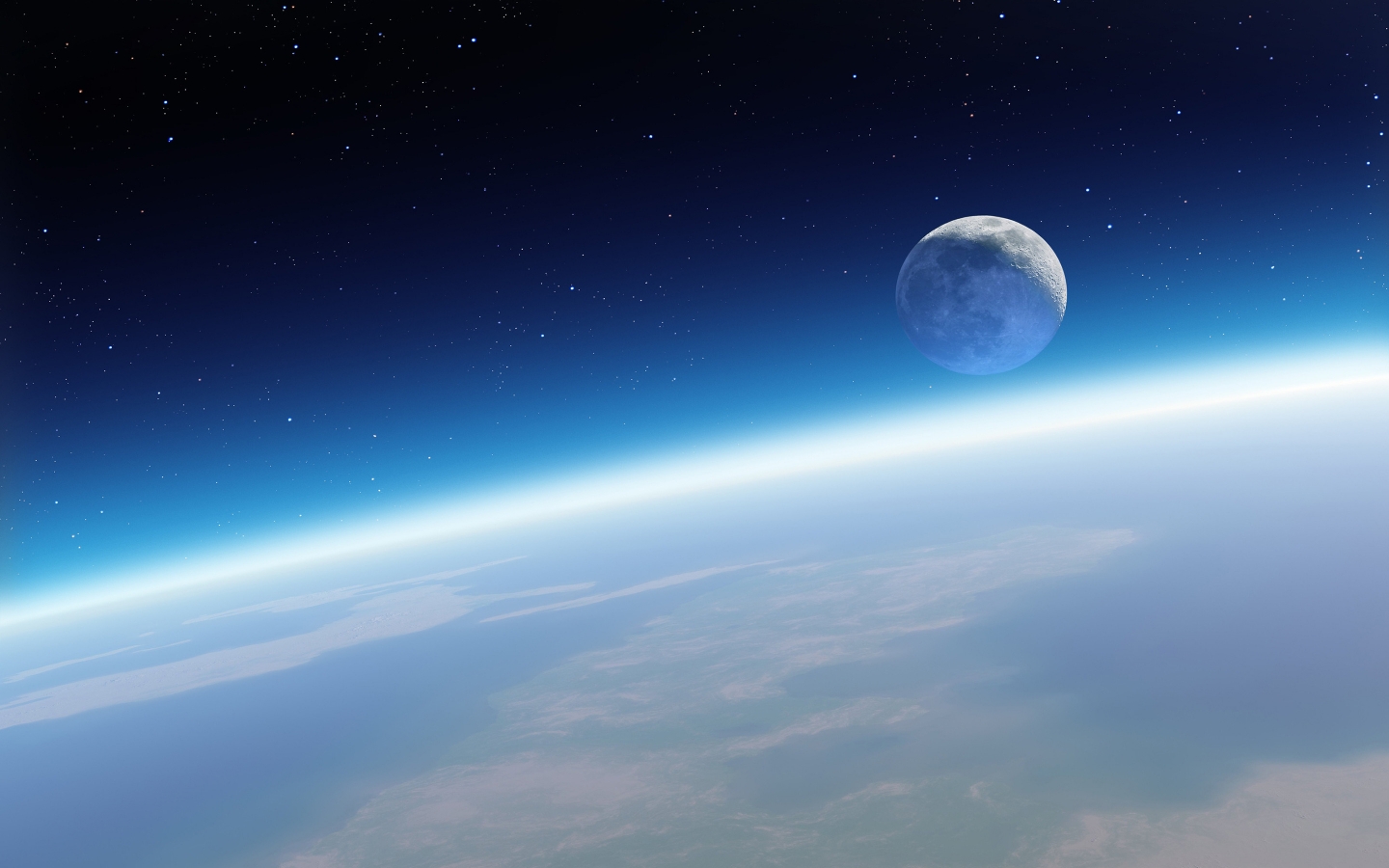 Moon Space View for 1440 x 900 widescreen resolution