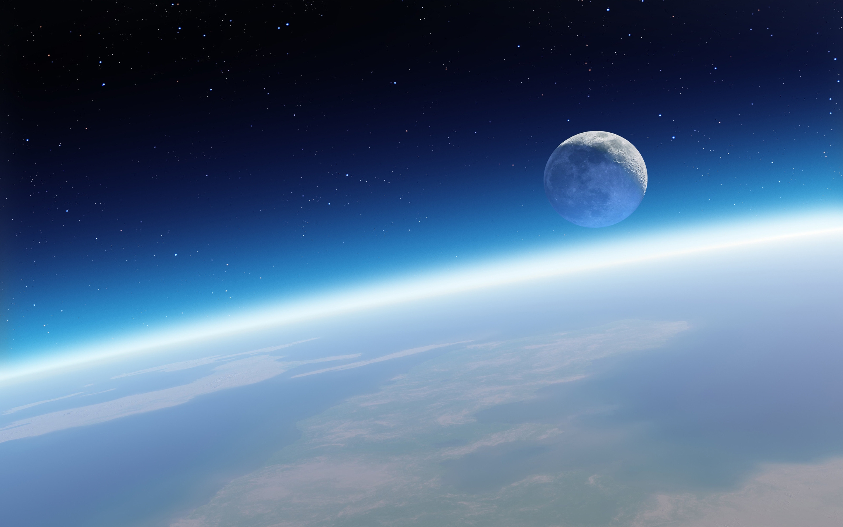 Moon Space View for 2880 x 1800 Retina Display resolution