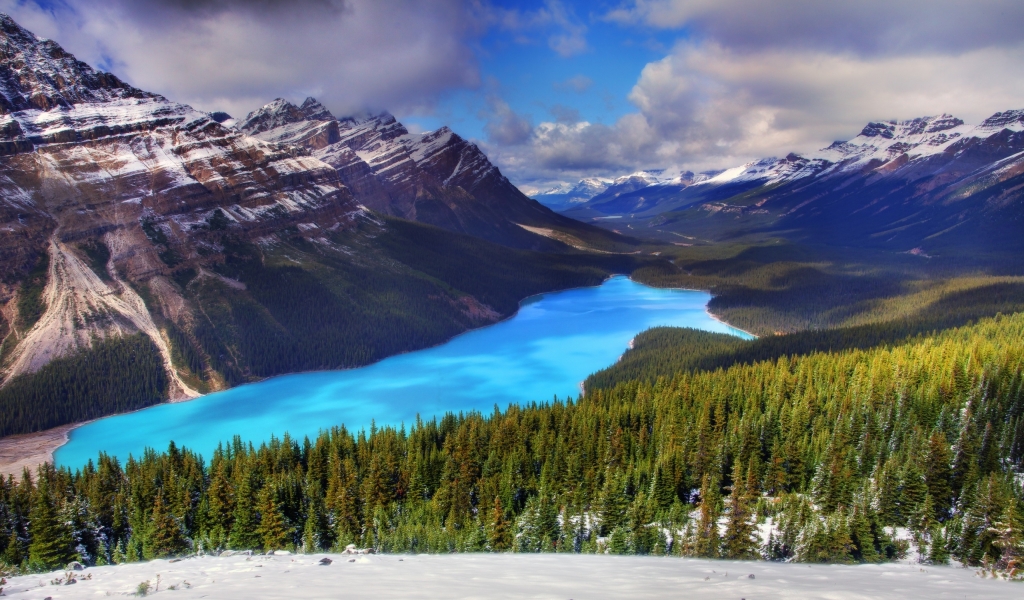 Moraine Lake Canada for 1024 x 600 widescreen resolution