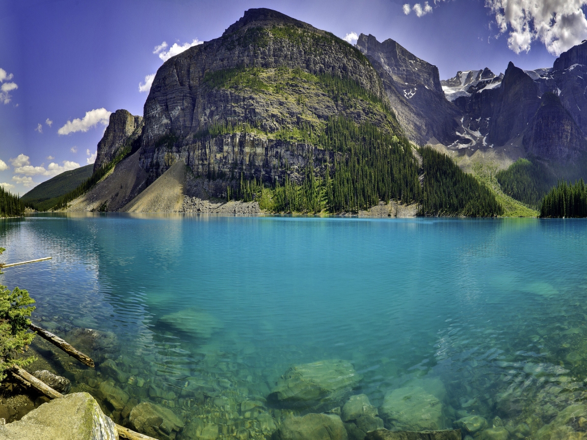 Moraine lake panorama for 1152 x 864 resolution