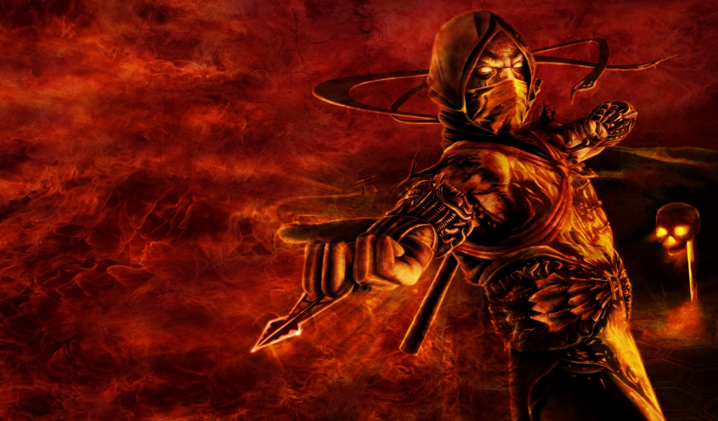 Mortal Kombat Scorpion Poster for 1024 x 600 widescreen resolution