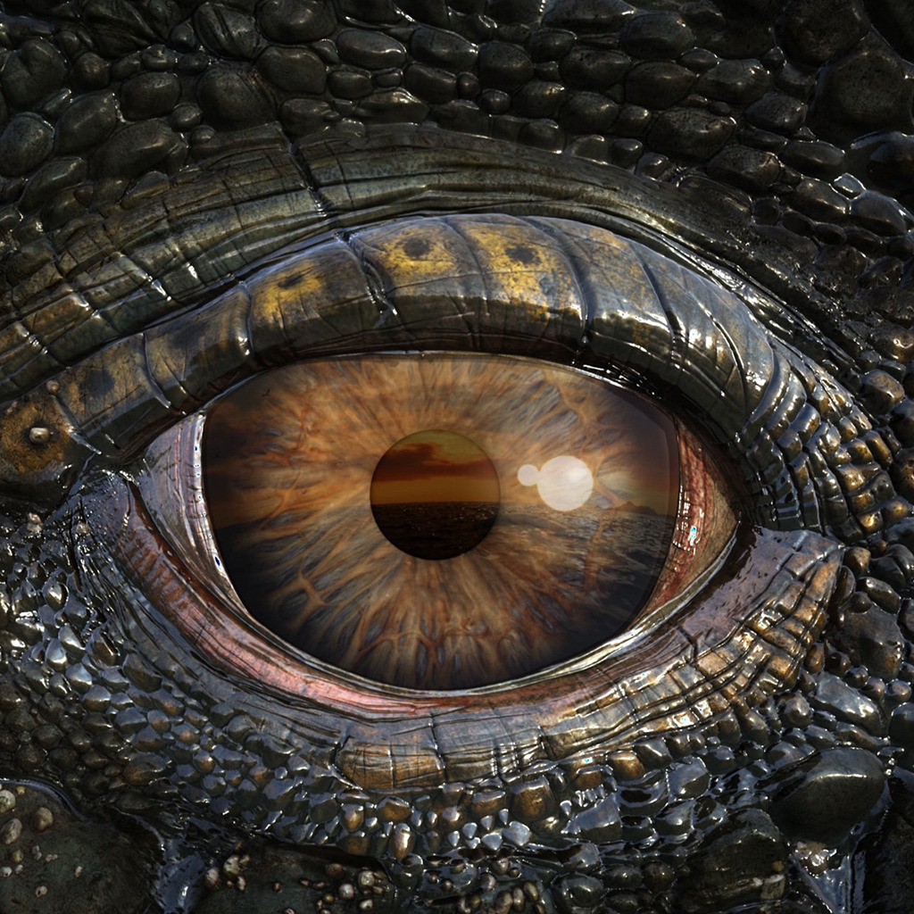 Mosasaur Eye for 1024 x 1024 iPad resolution