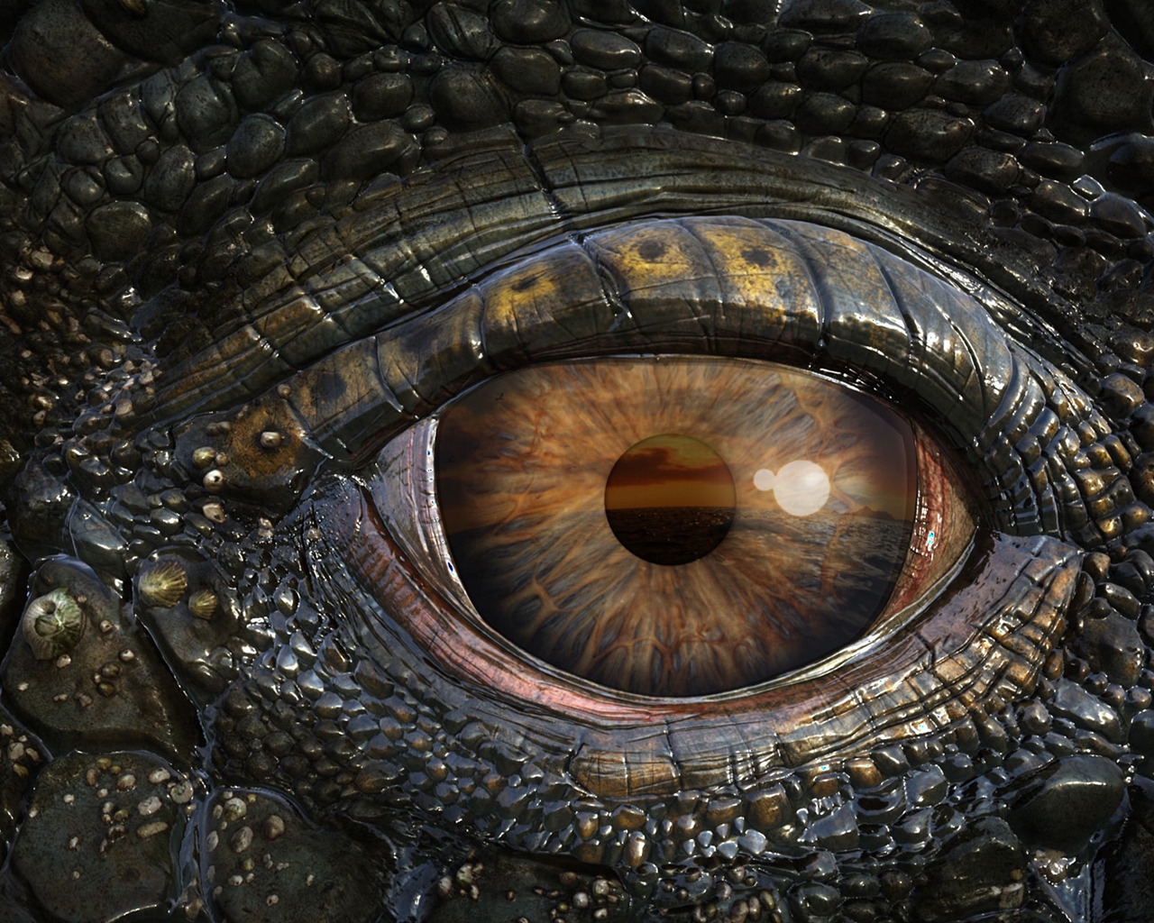 Mosasaur Eye for 1280 x 1024 resolution