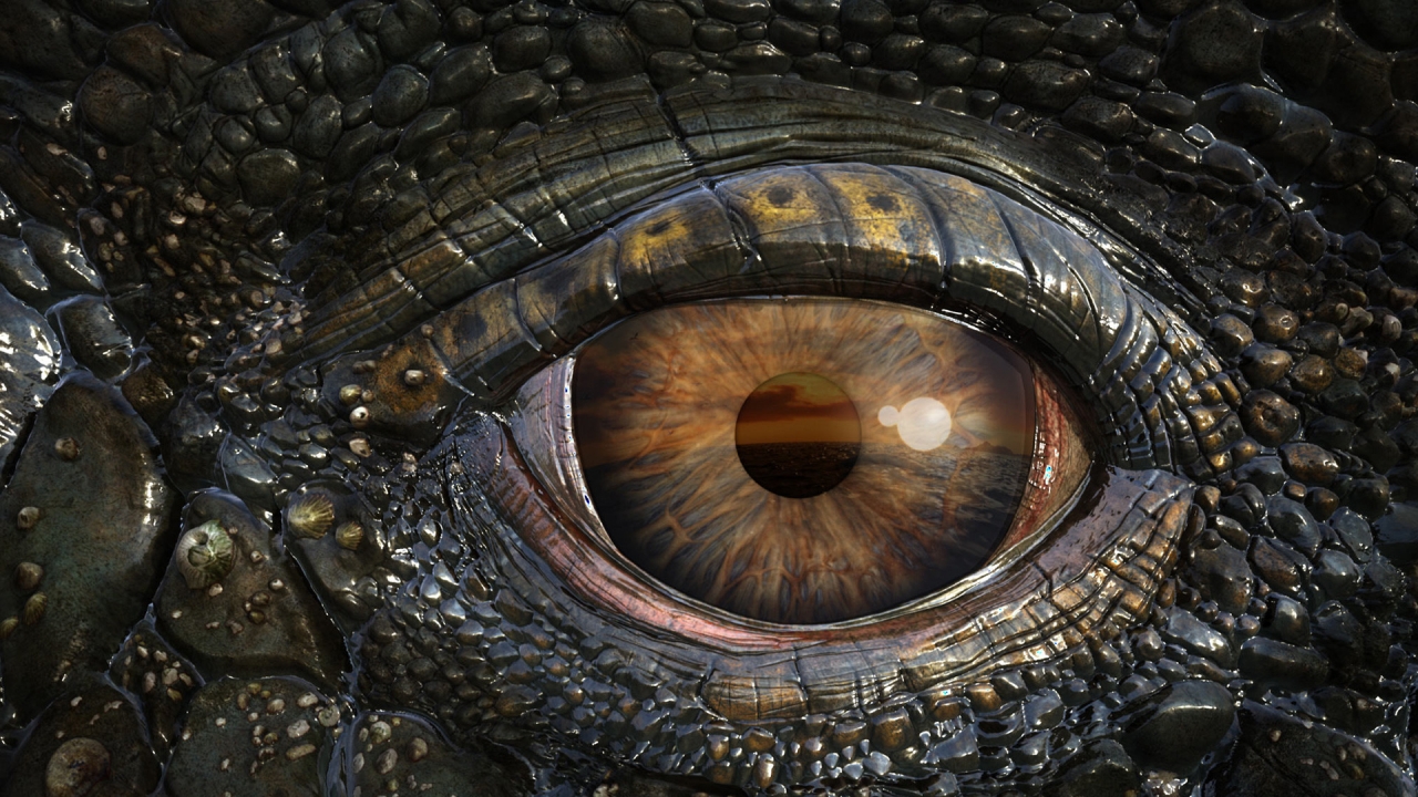 Mosasaur Eye for 1280 x 720 HDTV 720p resolution