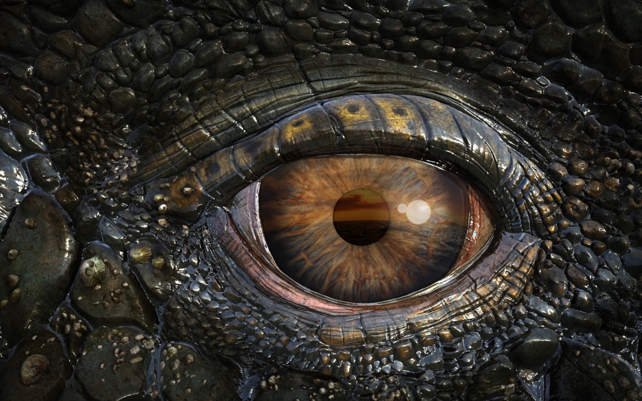 Mosasaur Eye for 1280 x 800 widescreen resolution