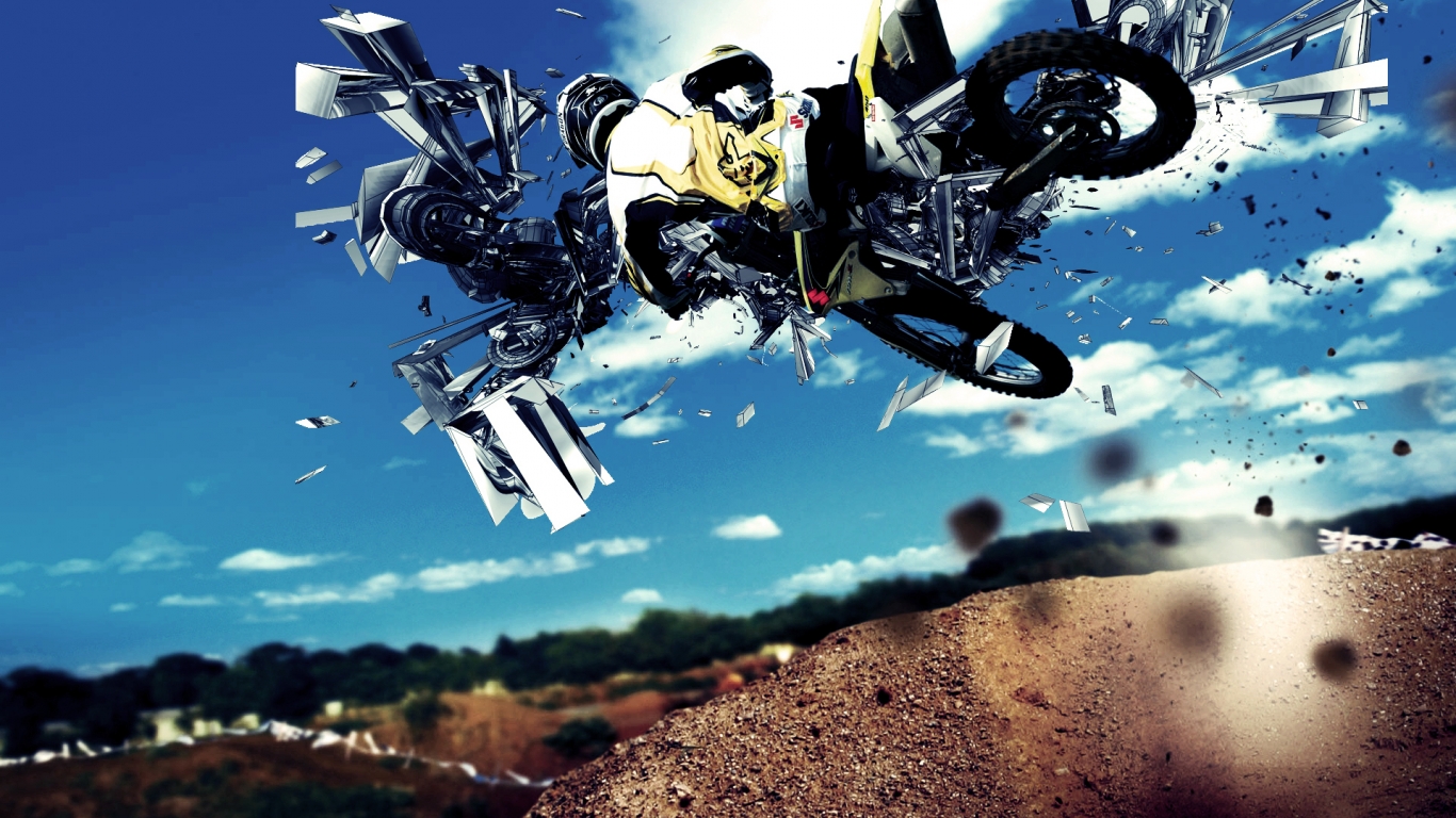 Motorcycle Race for 1366 x 768 HDTV resolution