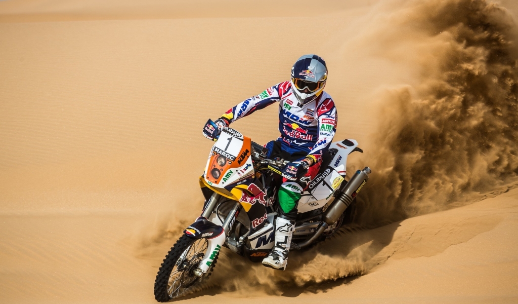 Motorcycle Rally Dakar for 1024 x 600 widescreen resolution