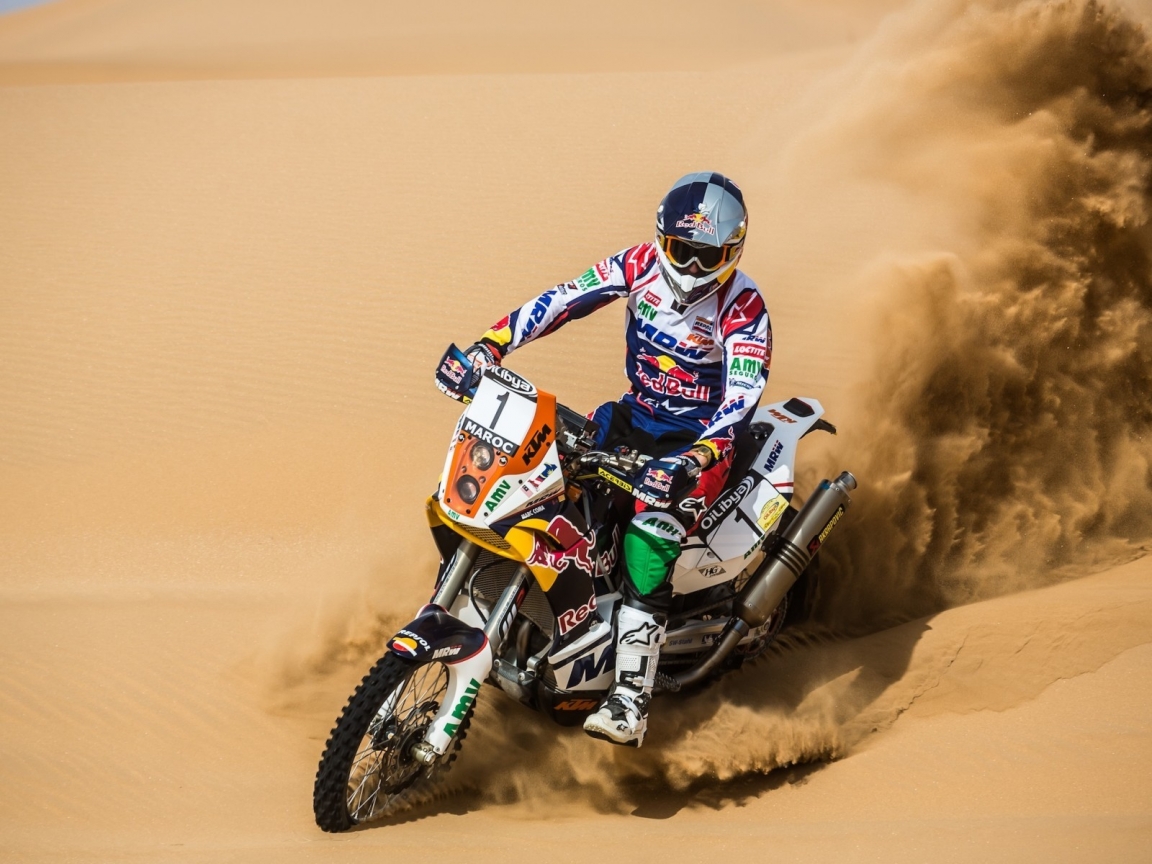 Motorcycle Rally Dakar for 1152 x 864 resolution
