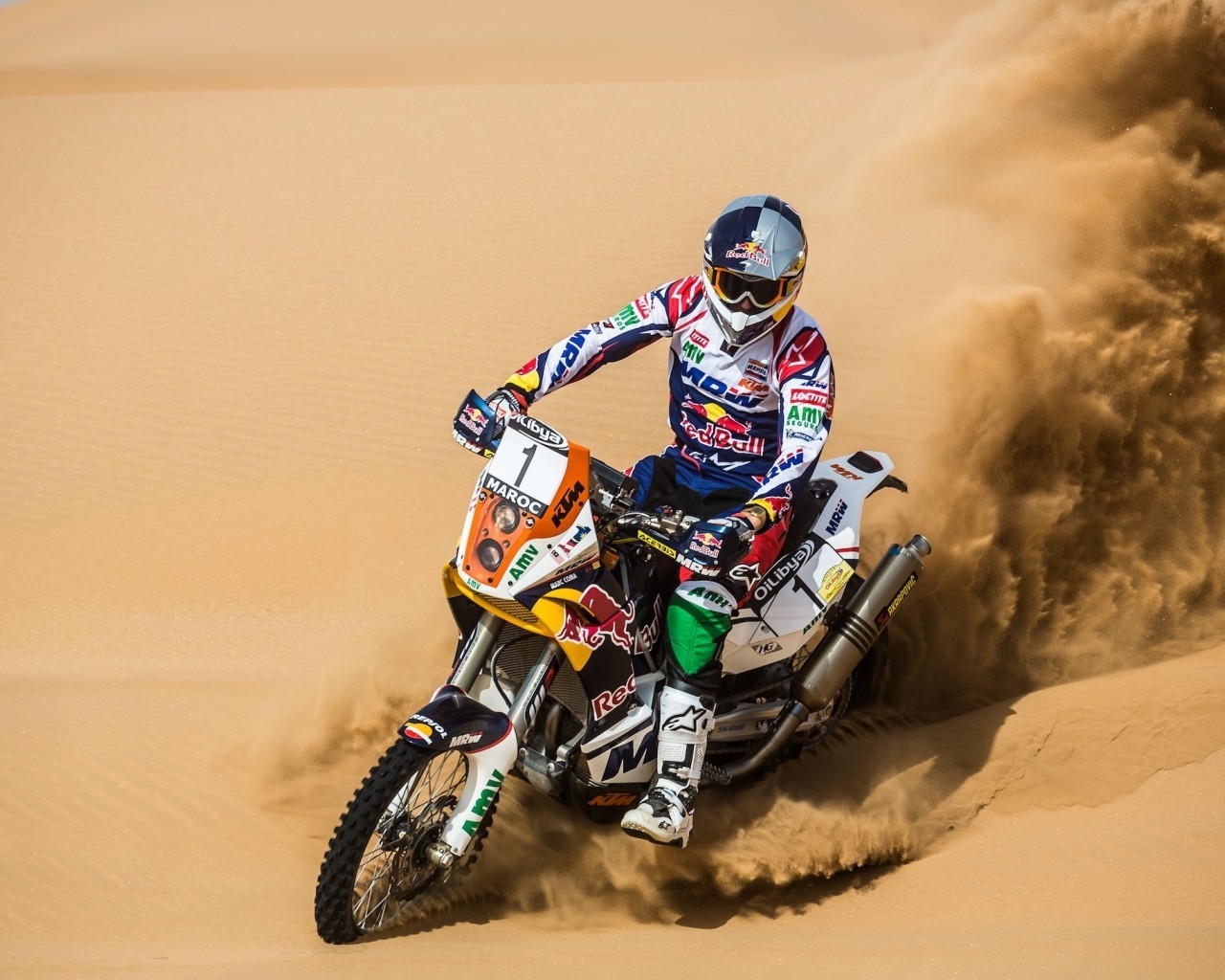 Motorcycle Rally Dakar for 1280 x 1024 resolution