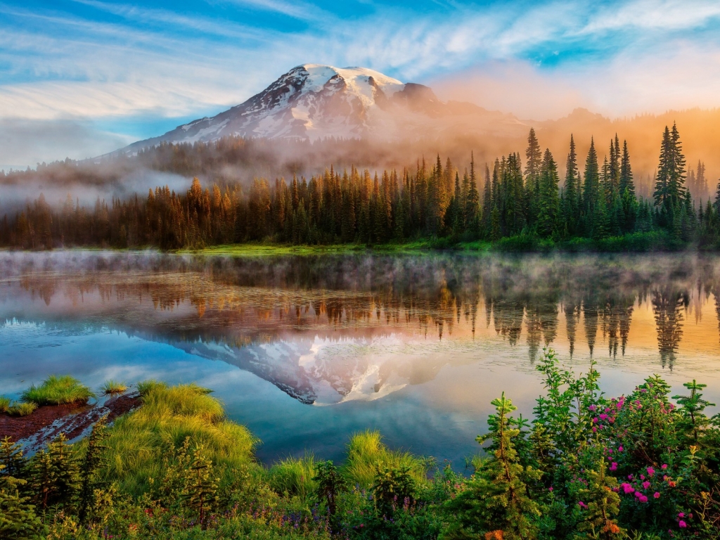 Mount Rainier Landscape for 1024 x 768 resolution