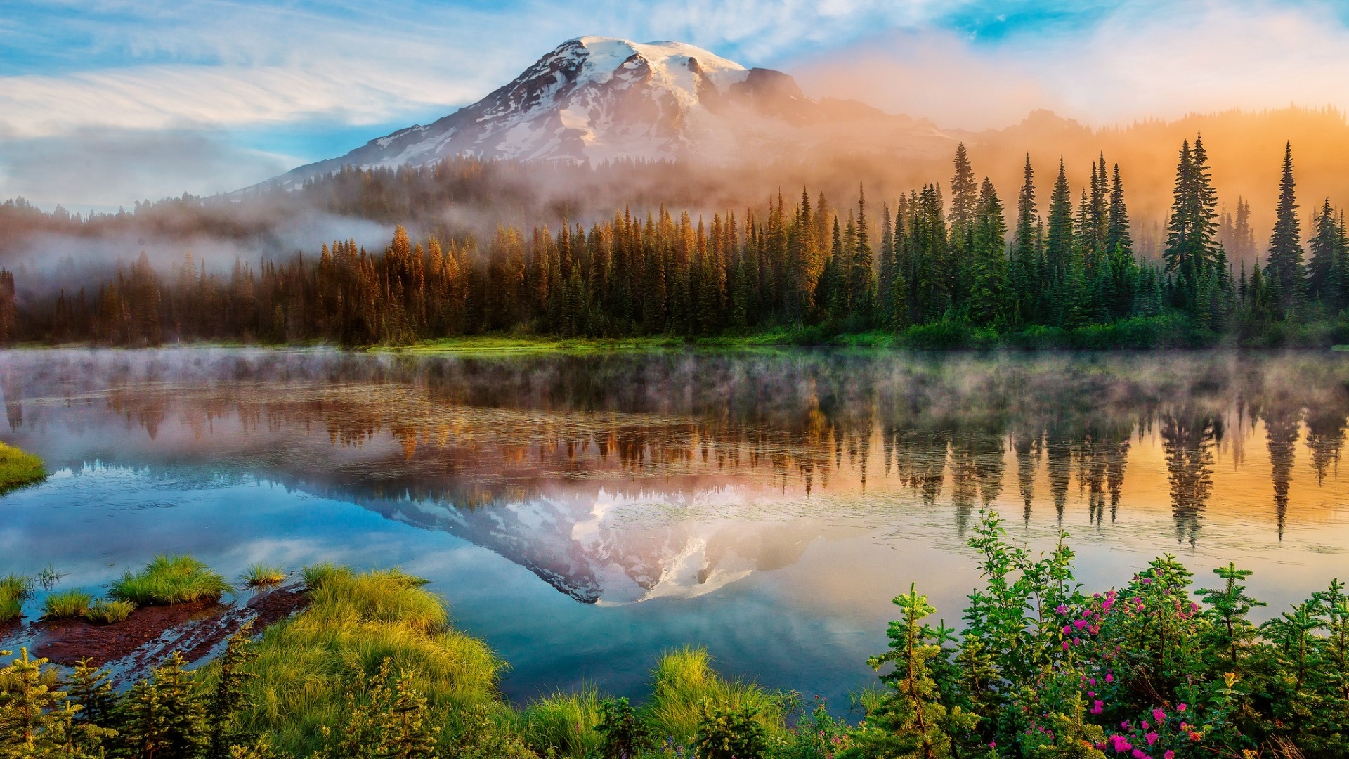 Mount Rainier Landscape for 1920 x 1080 HDTV 1080p resolution