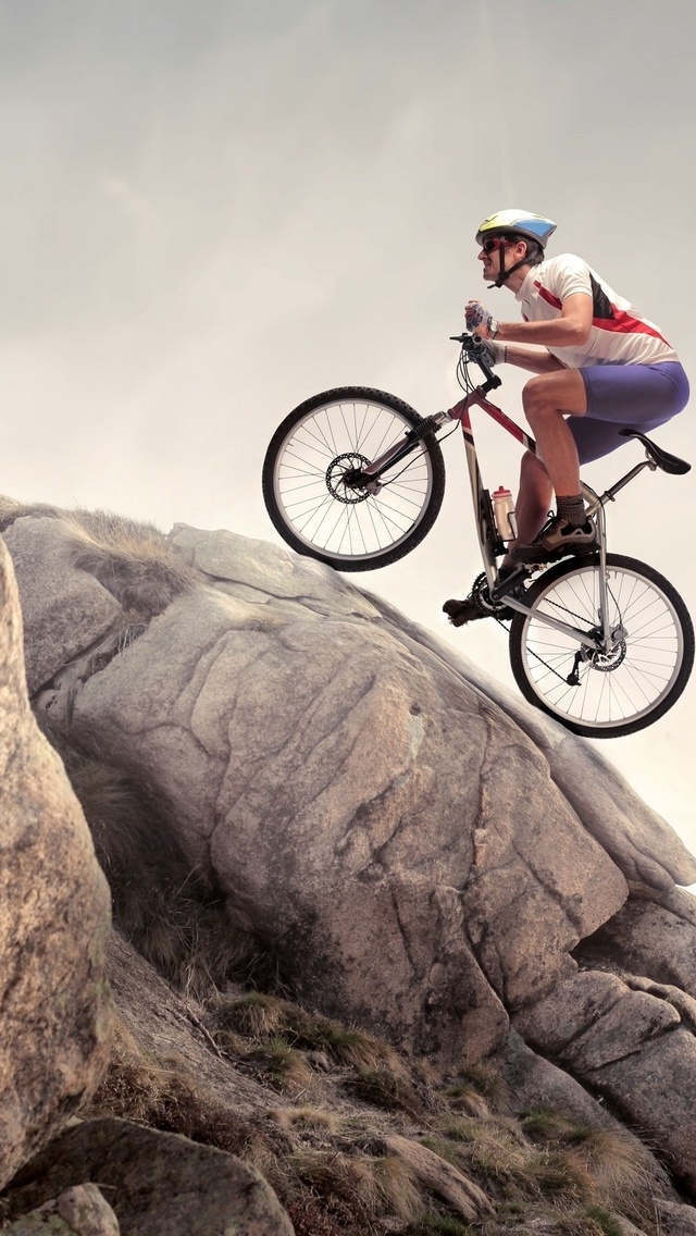 Mountain Biker for 640 x 1136 iPhone 5 resolution