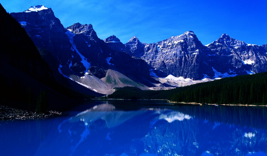Mountain Blue Lake for 1024 x 600 widescreen resolution