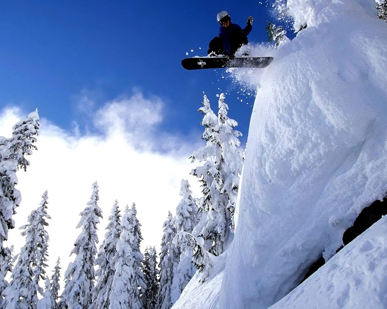 Mountain Snowboarding for 1280 x 1024 resolution