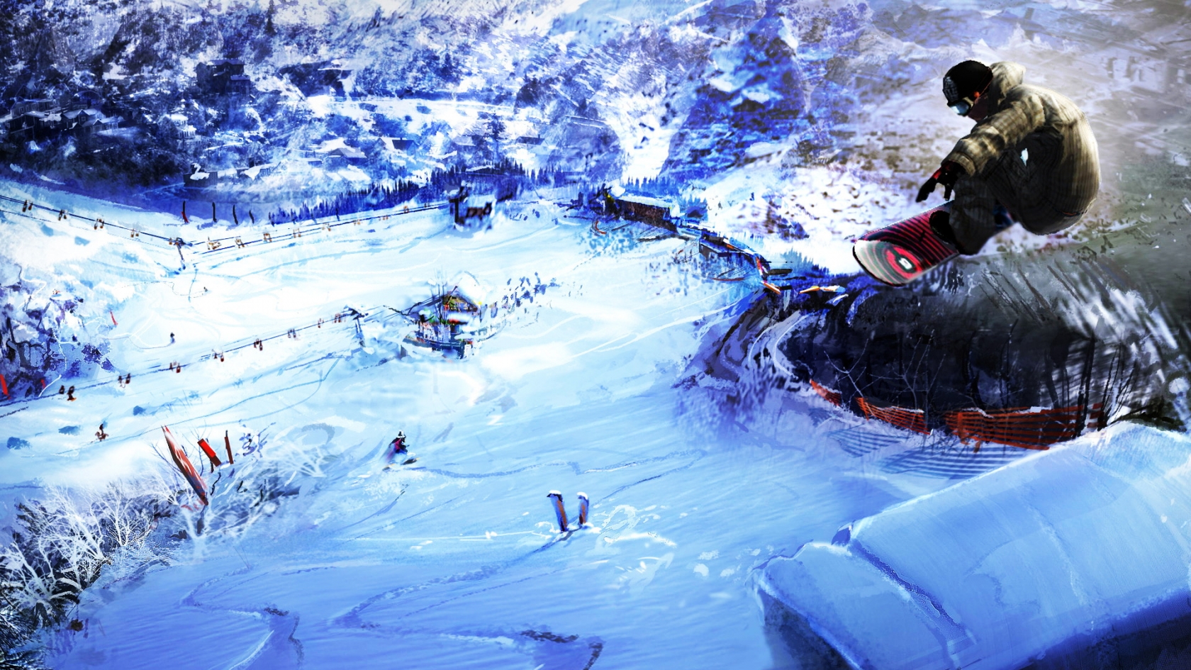 Mountain Snowboarding Sport for 1680 x 945 HDTV resolution