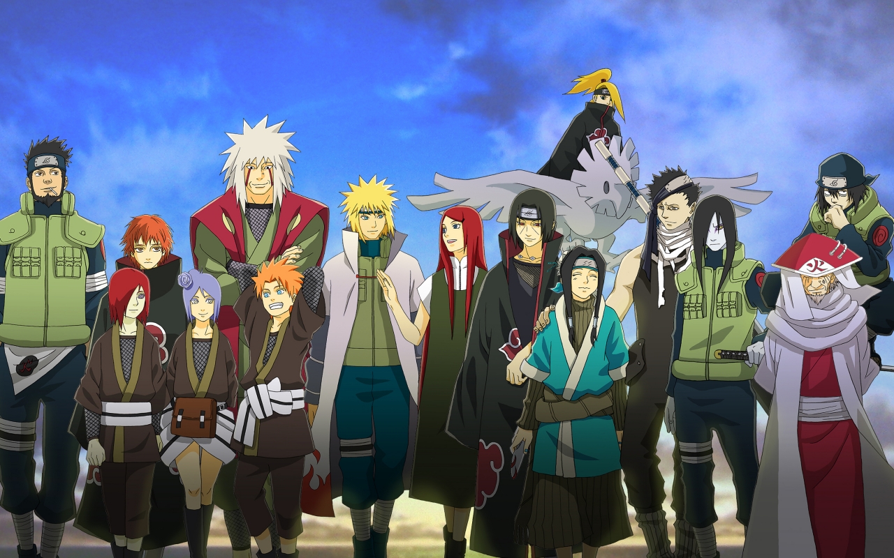 Naruto Friends for 1280 x 800 widescreen resolution