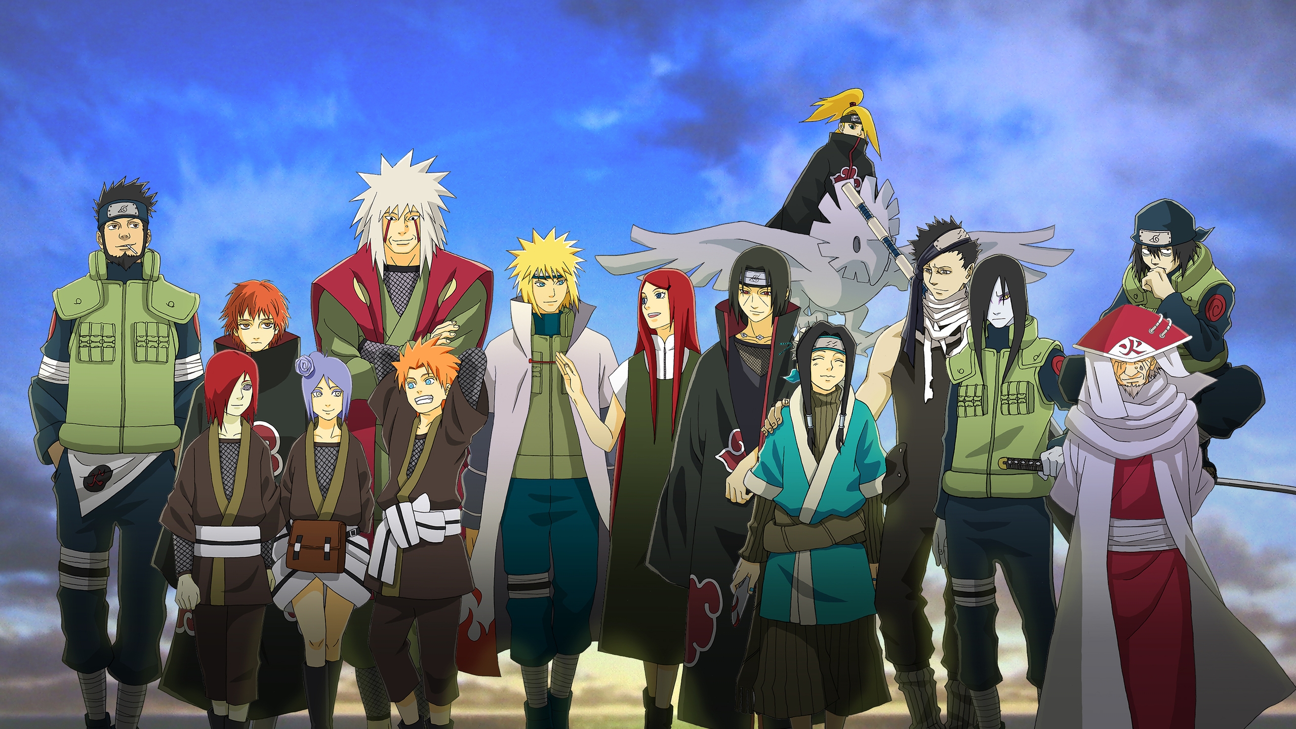 Naruto Uzumaki and Friends 2560x1440 HDTV Wallpaper