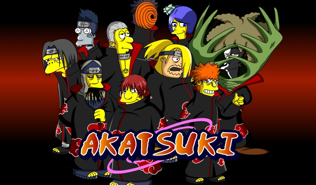 Naruto Simpsons for 1024 x 600 widescreen resolution