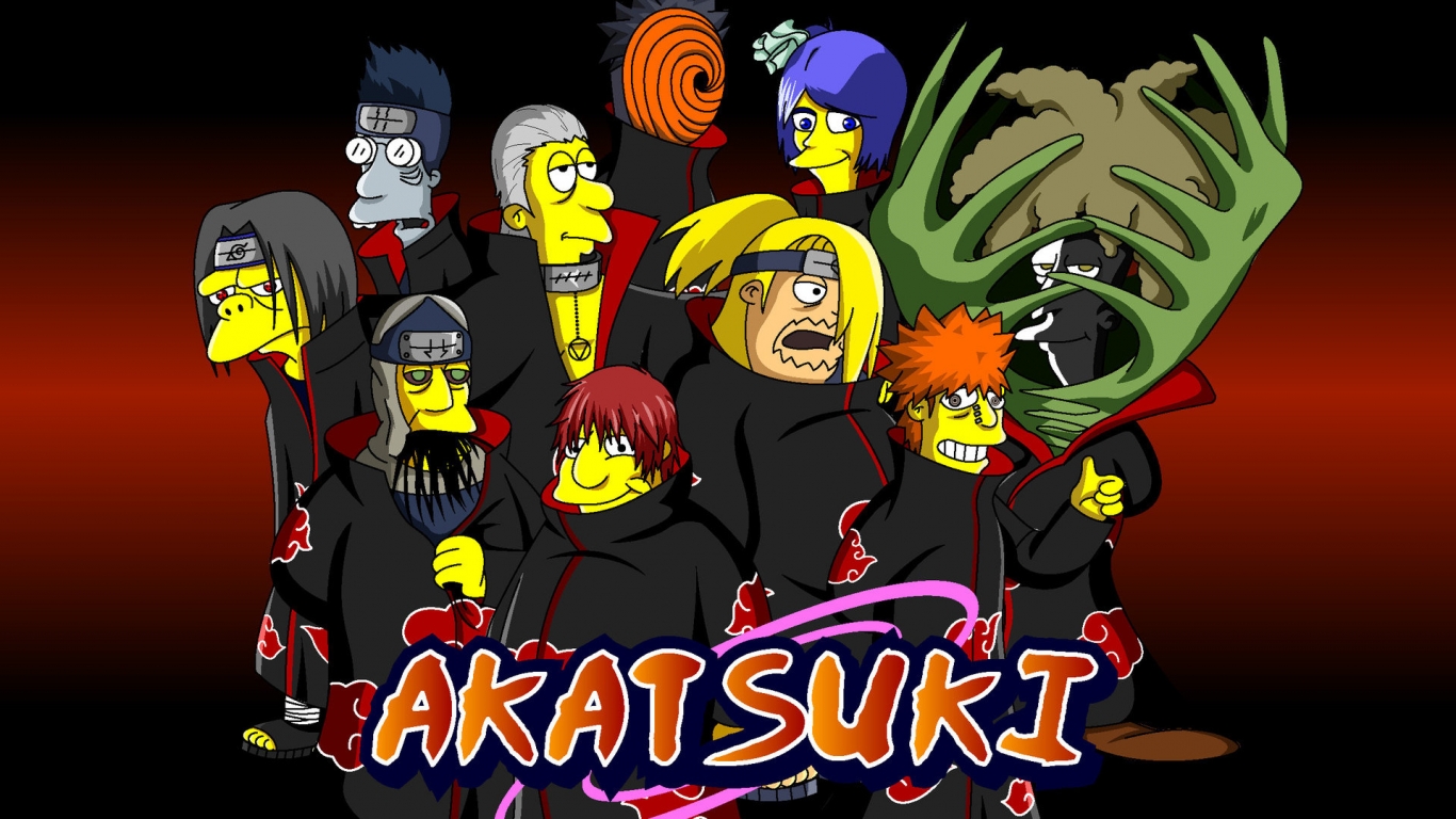 Naruto Simpsons for 1366 x 768 HDTV resolution