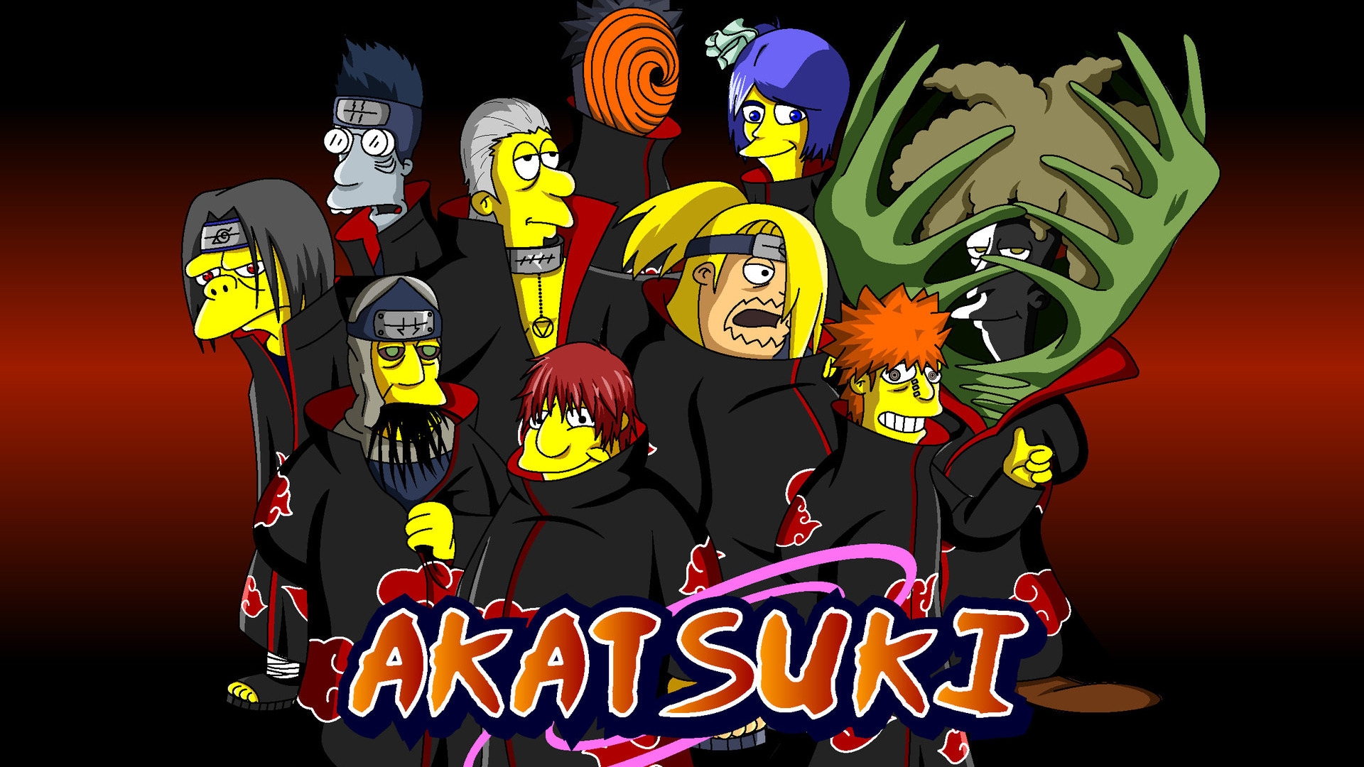 Naruto Simpsons 1920 x 1080 HDTV 1080p Wallpaper