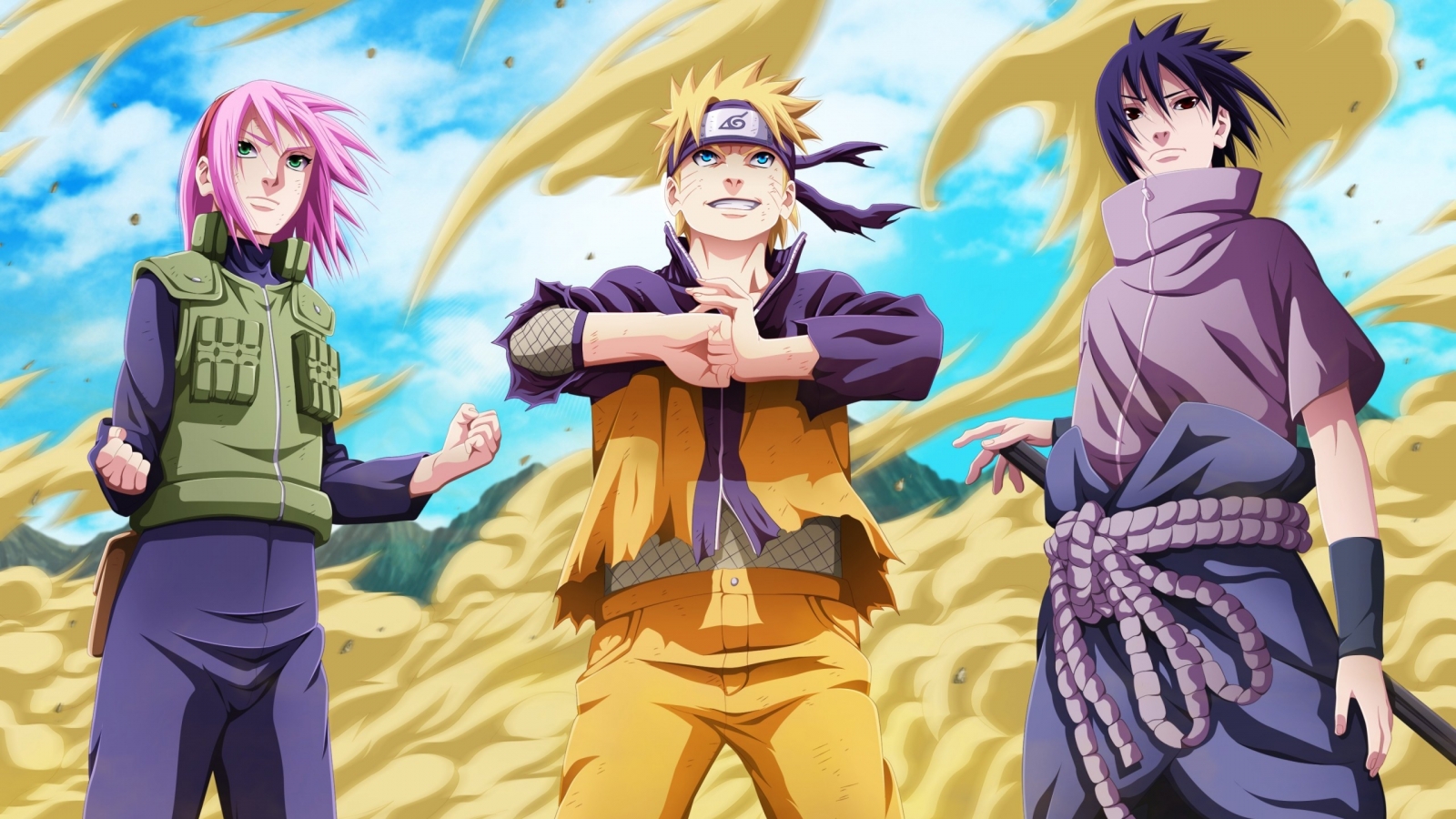 Naruto Uzumaki and Friends for 1600 x 900 HDTV resolution