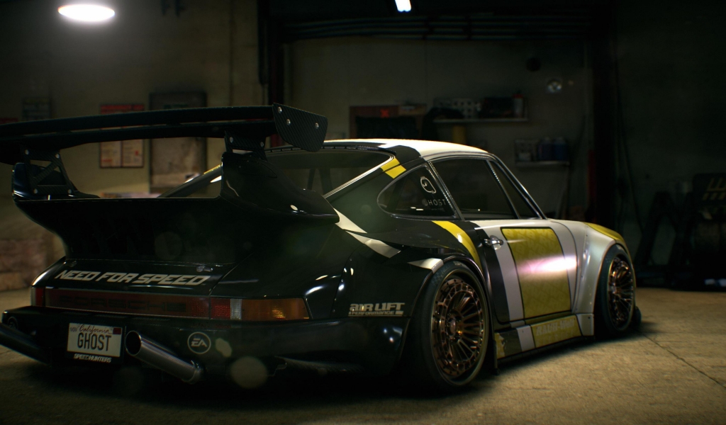 Need For Speed Porsche Ghost for 1024 x 600 widescreen resolution