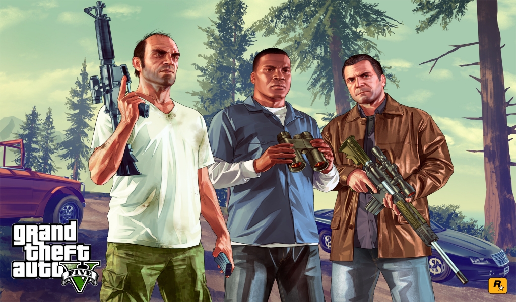 New Grand Theft Auto V for 1024 x 600 widescreen resolution